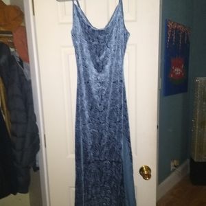 Blue embossed velvet xs/s "Glamorous" dress
